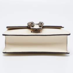 Pre Owned Gucci Off White Leather Mini Dionysus Shoulder Bag