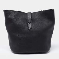 Pre Owned Gucci Black Leather Small Jackie Bucket Bag 