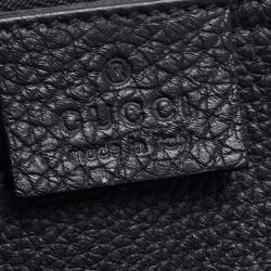 Pre Owned Gucci Black Leather Small Jackie Bucket Bag 