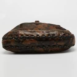 مملوكة مسبقًا Gucci Brown Python Large New Jackie Hobo