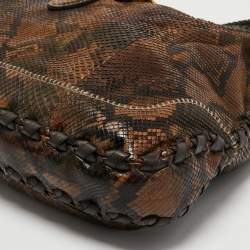 مملوكة مسبقًا Gucci Brown Python Large New Jackie Hobo