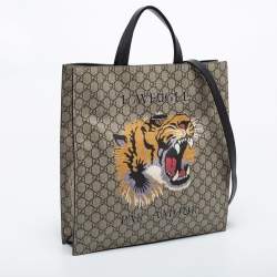 Gucci Beige GG Supreme Canvas L'Aveugle Par Amour Tote