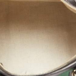 Pre Owned Gucci Brown Leather Web Boston Bag