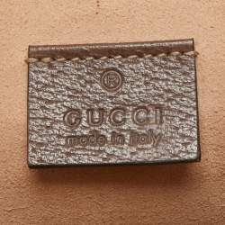 Pre Owned Gucci Beige GG Supreme Canvas and Leather Ophidia Pouch