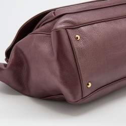 مملوكة مسبقًا Gucci Burgundy Pebbled Leather 1973 Satchel