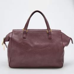 مملوكة مسبقًا Gucci Burgundy Pebbled Leather 1973 Satchel