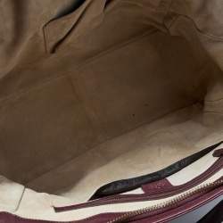 مملوكة مسبقًا Gucci Burgundy Pebbled Leather 1973 Satchel