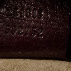 مملوكة مسبقًا Gucci Burgundy Pebbled Leather 1973 Satchel