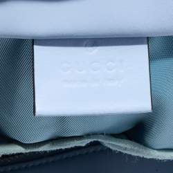 Pre Owned Gucci Beige/Blue GG Supreme Canvas and Leather Diaper Bag