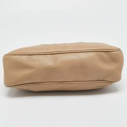 Pre Owned Gucci Beige Leather Large Soho Chain Shoulder Bag