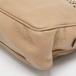 Pre Owned Gucci Beige Leather Large Soho Chain Shoulder Bag