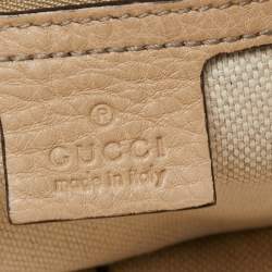 Pre Owned Gucci Beige Leather Large Soho Chain Shoulder Bag