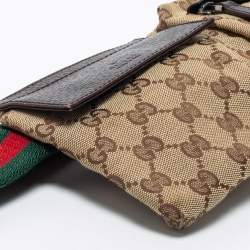 مملوكة مسبقًا Gucci Beige GG Canvas Web Belt Bag