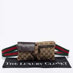 مملوكة مسبقًا Gucci Beige GG Canvas Web Belt Bag