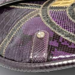 Pre Owned Gucci Multicolor Python and Crocodile Leather Britt Shoulder Bag