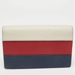 Pre Owned Gucci Tri Color Leather Queen Margaret Wallet on Chain
