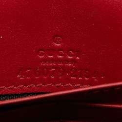 Pre Owned Gucci Tri Color Leather Queen Margaret Wallet on Chain