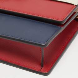 Pre Owned Gucci Tri Color Leather Queen Margaret Wallet on Chain