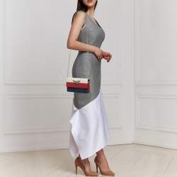 Pre Owned Gucci Tri Color Leather Queen Margaret Wallet on Chain