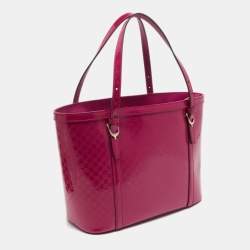 Pre Owned Gucci Pink Microguccissima Leather Nice Tote