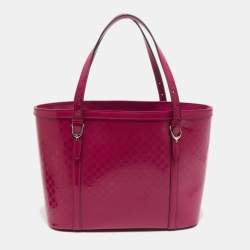 Pre Owned Gucci Pink Microguccissima Leather Nice Tote