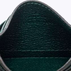 Gucci Dark Green Leather Zumi Card Holder