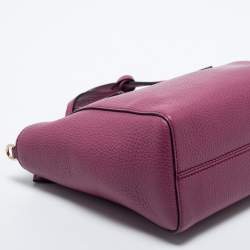 Pre Owned Gucci Old Rose Leather Mini Swing Tote 