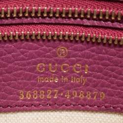 Pre Owned Gucci Old Rose Leather Mini Swing Tote 