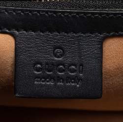 Pre Owned Gucci Black Leather Sylvie Shoulder Bag