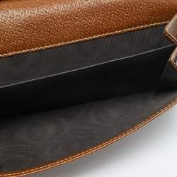 Pre Owned محفظة غوتشي بري جلد وكانفاس جي جي بني/بيج بسحاب محيط