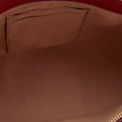 Pre Owned Gucci Multicolor GG Supreme Monogram and Leather Small Tuscany Top Zip Tote