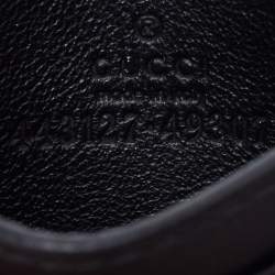 Pre Owned Gucci Black Matelassé Leather GG Marmont Card Holder