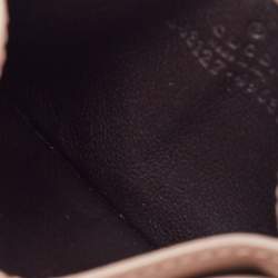 Pre Owned Gucci Beige Matelassé Leather GG Marmont Card Holder