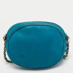 Pre Owned حقيبة كروس غوتشي سوهو ديسكو جلد زرقاء  بسلسلة