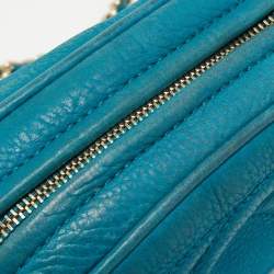 Pre Owned حقيبة كروس غوتشي سوهو ديسكو جلد زرقاء  بسلسلة