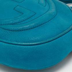 Pre Owned حقيبة كروس غوتشي سوهو ديسكو جلد زرقاء  بسلسلة