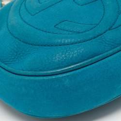 Pre Owned حقيبة كروس غوتشي سوهو ديسكو جلد زرقاء  بسلسلة