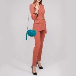 Pre Owned حقيبة كروس غوتشي سوهو ديسكو جلد زرقاء  بسلسلة