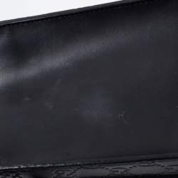 Gucci Black Guccissima Leather Small Padlock Top Handle Bag