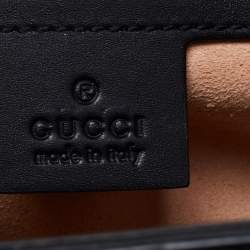 Gucci Black Guccissima Leather Small Padlock Top Handle Bag