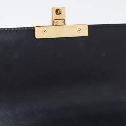 Gucci Black Guccissima Leather Small Padlock Top Handle Bag