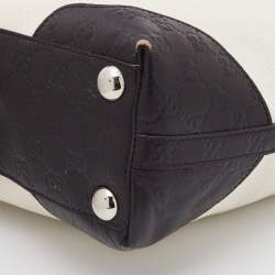 مملوكة مسبقًا Gucci  Off White/Brown Canvas and Guccissima Leather Tote