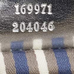 Pre Owned Gucci Silver GG Canvas and Leather New Britt Boston Bag