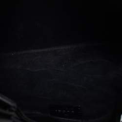 Pre Owned Gucci Black GG Canvas and Leather Belt Tote