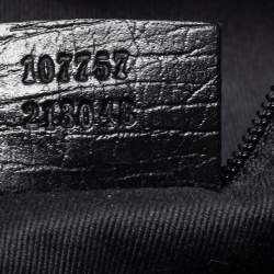 Pre Owned Gucci Black GG Canvas and Leather Belt Tote