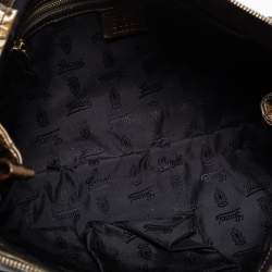 Pre Owned Gucci Metallic Green Leather Large Hysteria Clutch