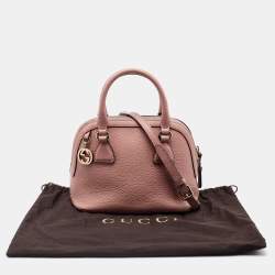 Gucci Light Pink Leather Dollar Small GG Charm Dome Bag
