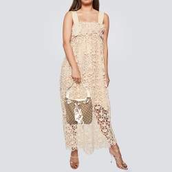 Pre Owned Gucci Beige/White GG Canvas and Leather Positano Scarf Hobo