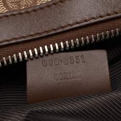 Gucci Beige/Brown GG Canvas and Leather Boston Bag