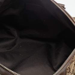 Gucci Beige/Brown GG Canvas and Leather Boston Bag